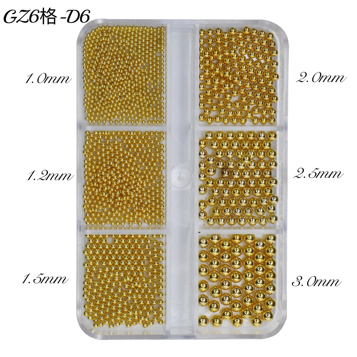 6 Grids 3D Caviar Metal Beads Charms Christmas Nail Decore Accesorios Supplies for Professionals Nail Equipment Manicure NEW HOT