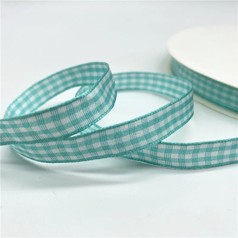 5yards/Lot 10mm Plaid Ribbon Christmas Decor Ribbon For Handmade Design Christmas Decoration DIY Gift Wrapping