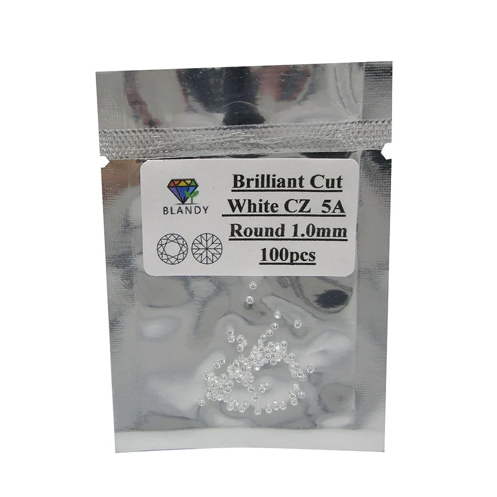 Wholesale Price 50pcs/lot 3mm 4mm 5mm (2.5~6.5mm) 5A Round Brilliant Cut Loose White Cubic Zirconia Stones CZ Gems For Jewelry