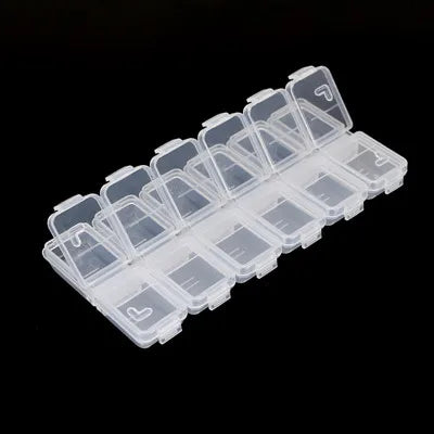 12 Compartments Plastic Rhinestone Organizer Case Nail Art Tool Jewelry Storage Box Beads Parts Containers for Craft Supplies
