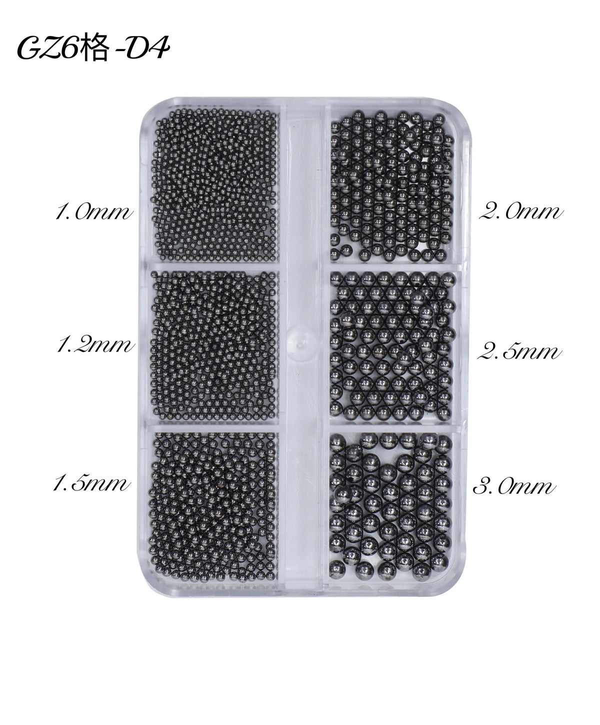 6 Grids 3D Caviar Metal Beads Charms Christmas Nail Decore Accesorios Supplies for Professionals Nail Equipment Manicure NEW HOT