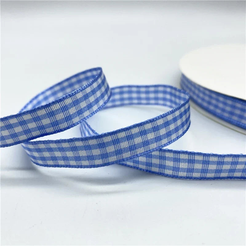 5yards/Lot 10mm Plaid Ribbon Christmas Decor Ribbon For Handmade Design Christmas Decoration DIY Gift Wrapping