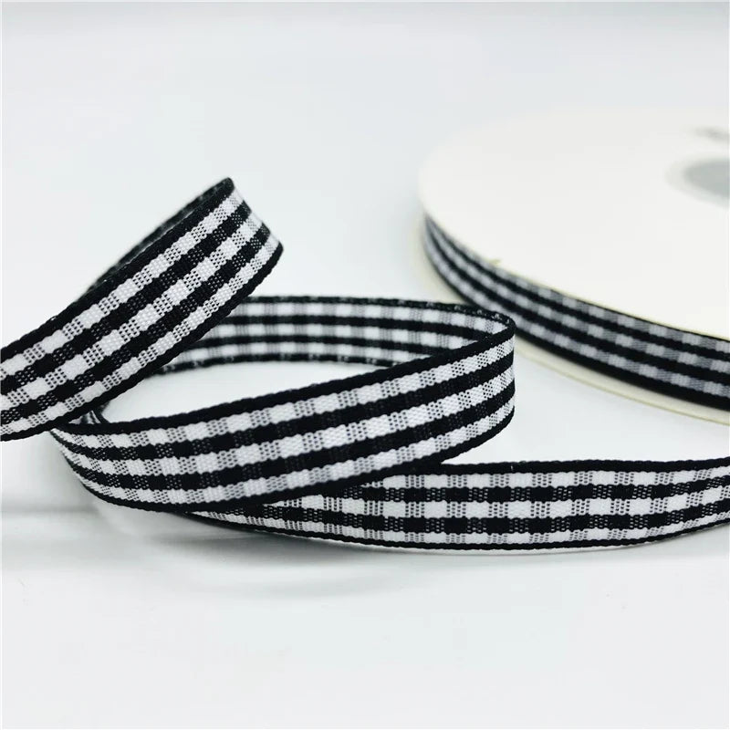 5yards/Lot 10mm Plaid Ribbon Christmas Decor Ribbon For Handmade Design Christmas Decoration DIY Gift Wrapping