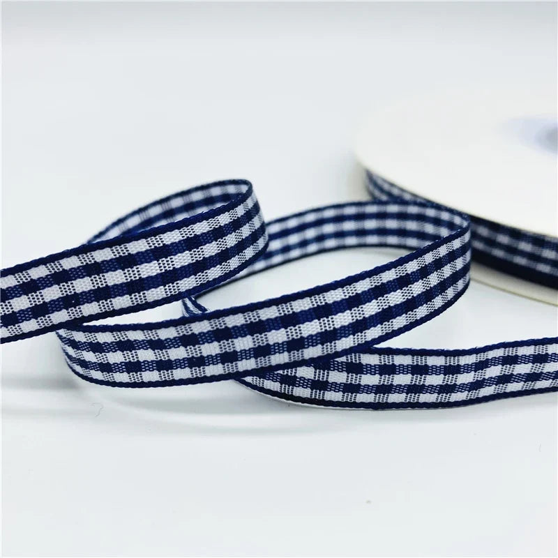 5yards/Lot 10mm Plaid Ribbon Christmas Decor Ribbon For Handmade Design Christmas Decoration DIY Gift Wrapping