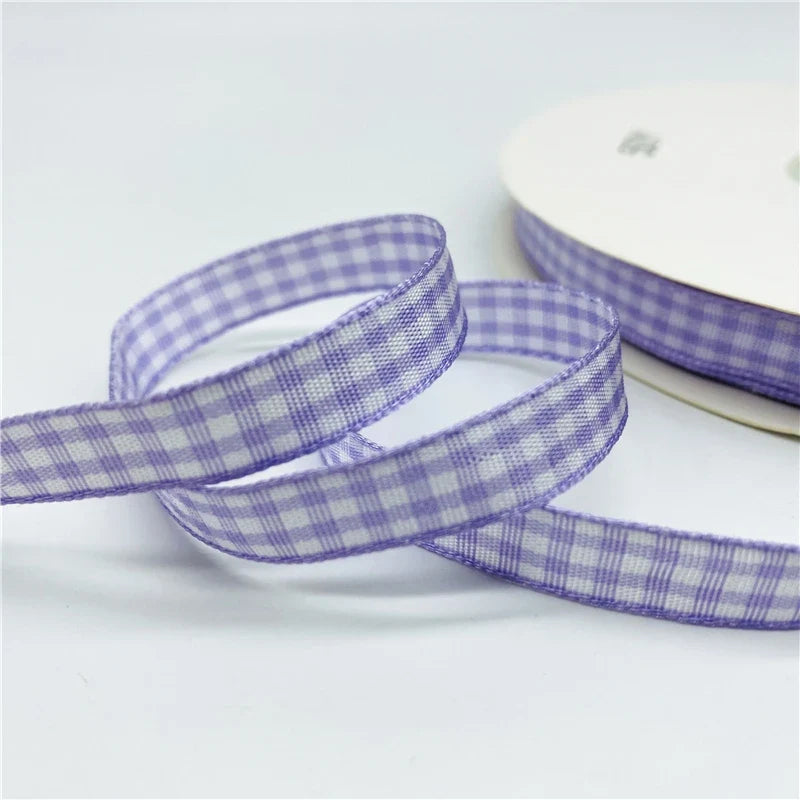 5yards/Lot 10mm Plaid Ribbon Christmas Decor Ribbon For Handmade Design Christmas Decoration DIY Gift Wrapping