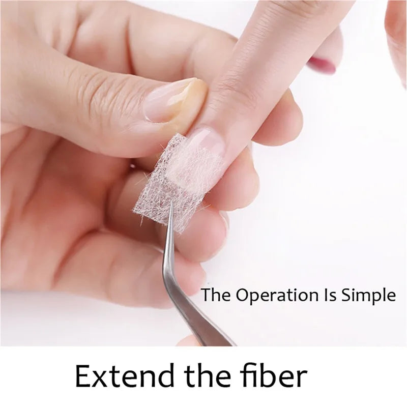 10/20pcs Silk Fiberglass for Nail Extension Form Non-Woven Silks UV Gel Building Fiber French Acrylic DIY Manicure Accessory