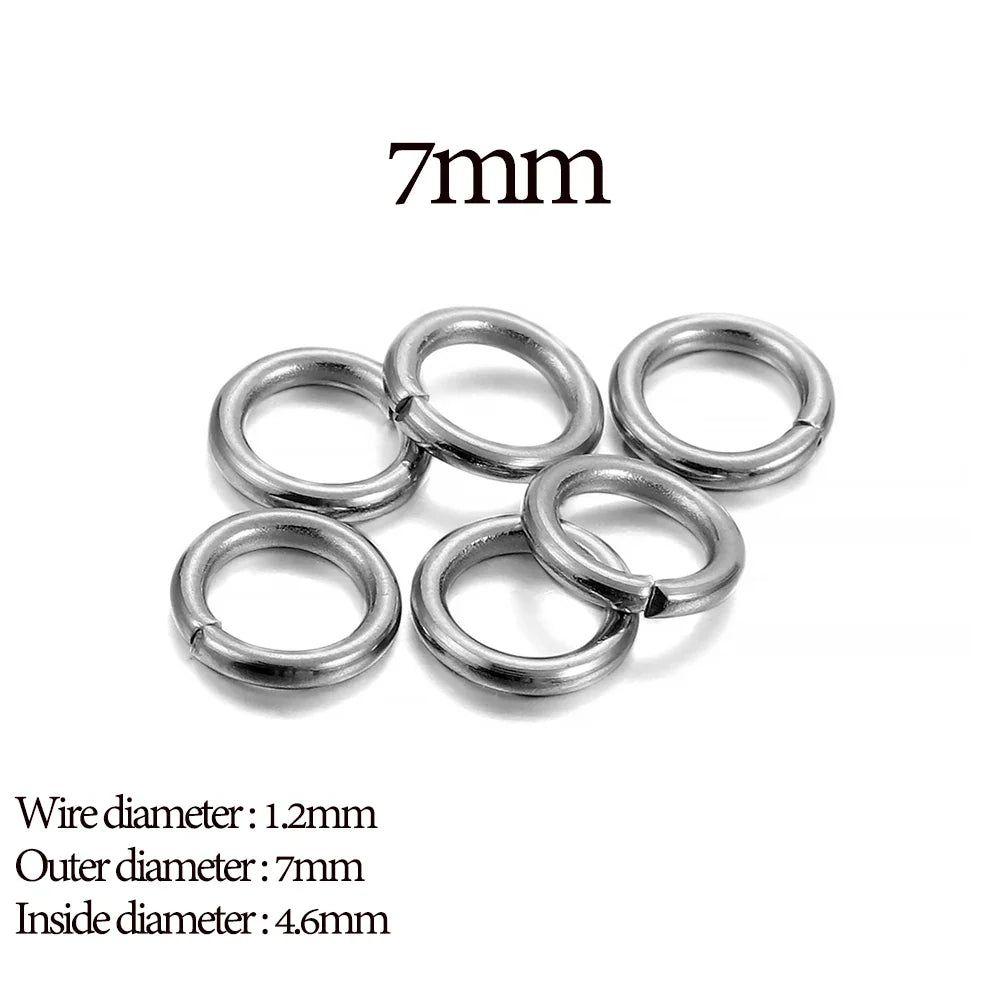 200Pcs Stainless Steel Open Jump Rings for Jewelry Making Supplies DIY Double Loops Split Rings Connectors For Jewelry Findings