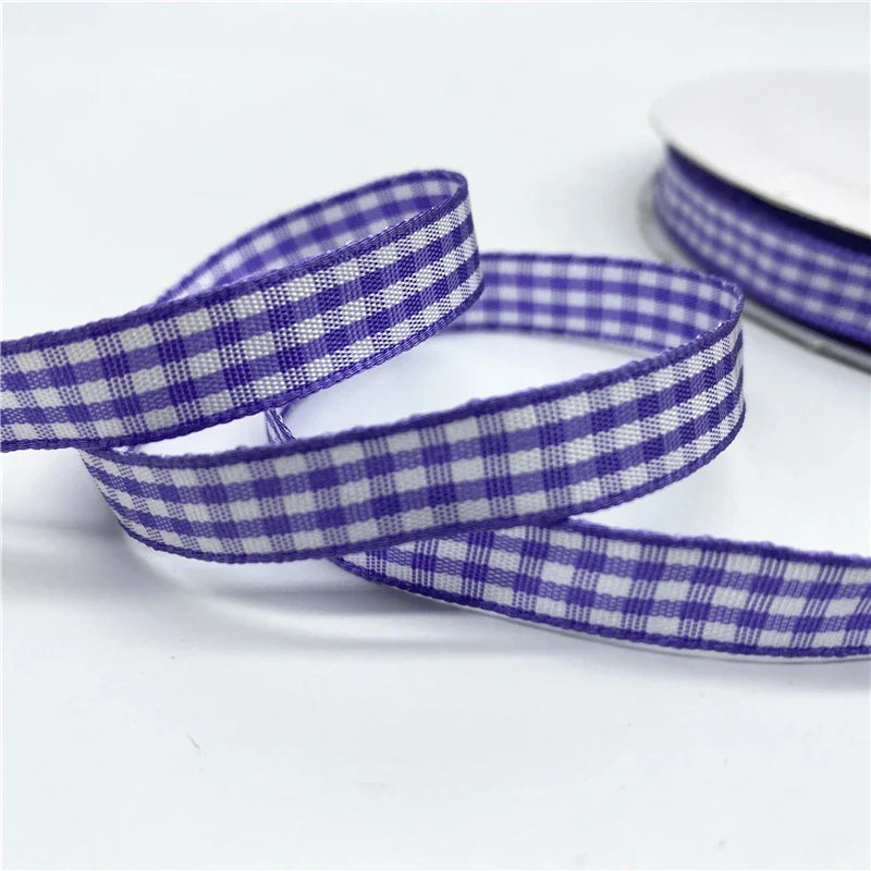 5yards/Lot 10mm Plaid Ribbon Christmas Decor Ribbon For Handmade Design Christmas Decoration DIY Gift Wrapping