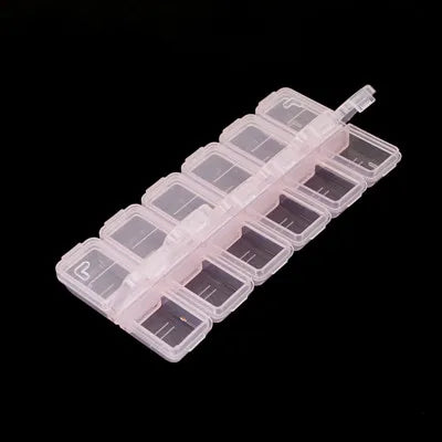 12 Compartments Plastic Rhinestone Organizer Case Nail Art Tool Jewelry Storage Box Beads Parts Containers for Craft Supplies