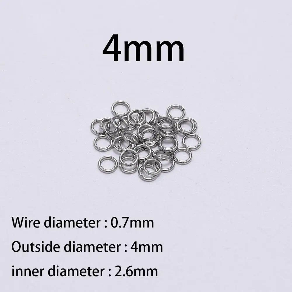 200Pcs Stainless Steel Open Jump Rings for Jewelry Making Supplies DIY Double Loops Split Rings Connectors For Jewelry Findings