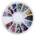 Pro 3mm star nail rhinestone wheel DIY 3D nail art decoration glitter Manicure Tips