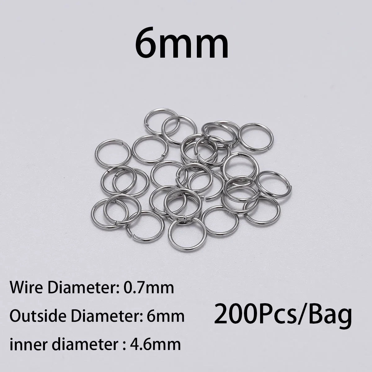 200Pcs Stainless Steel Open Jump Rings for Jewelry Making Supplies DIY Double Loops Split Rings Connectors For Jewelry Findings