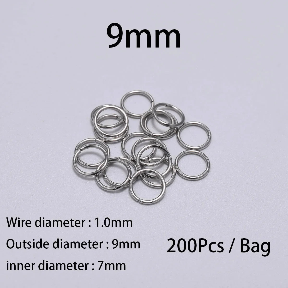 200Pcs Stainless Steel Open Jump Rings for Jewelry Making Supplies DIY Double Loops Split Rings Connectors For Jewelry Findings