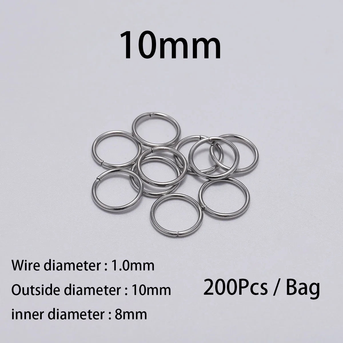 200Pcs Stainless Steel Open Jump Rings for Jewelry Making Supplies DIY Double Loops Split Rings Connectors For Jewelry Findings