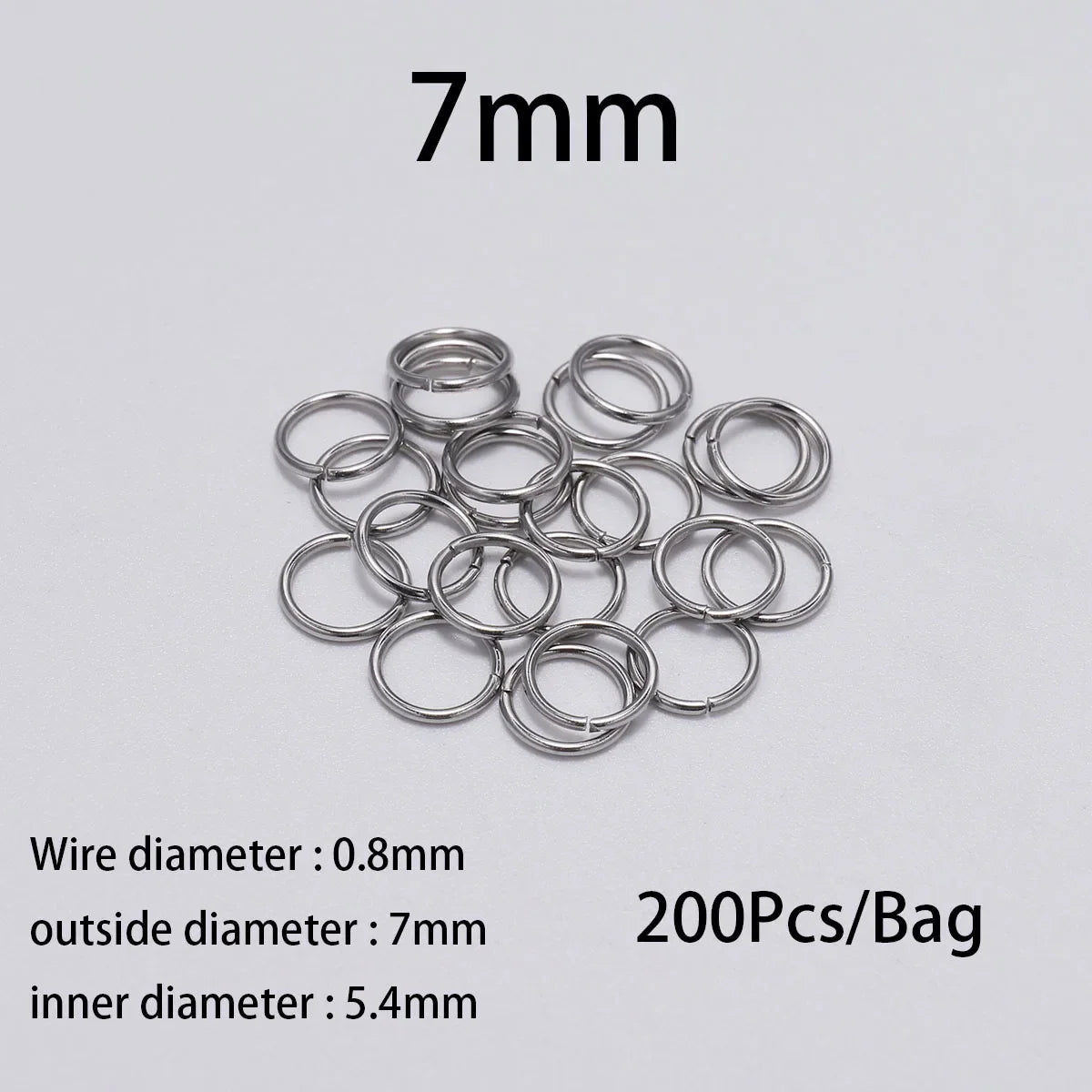 200Pcs Stainless Steel Open Jump Rings for Jewelry Making Supplies DIY Double Loops Split Rings Connectors For Jewelry Findings