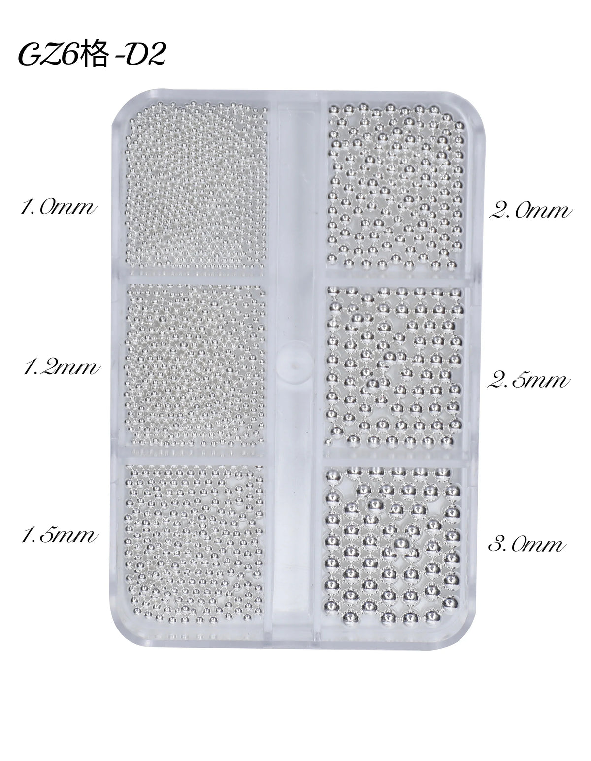 6 Grids 3D Caviar Metal Beads Charms Christmas Nail Decore Accesorios Supplies for Professionals Nail Equipment Manicure NEW HOT