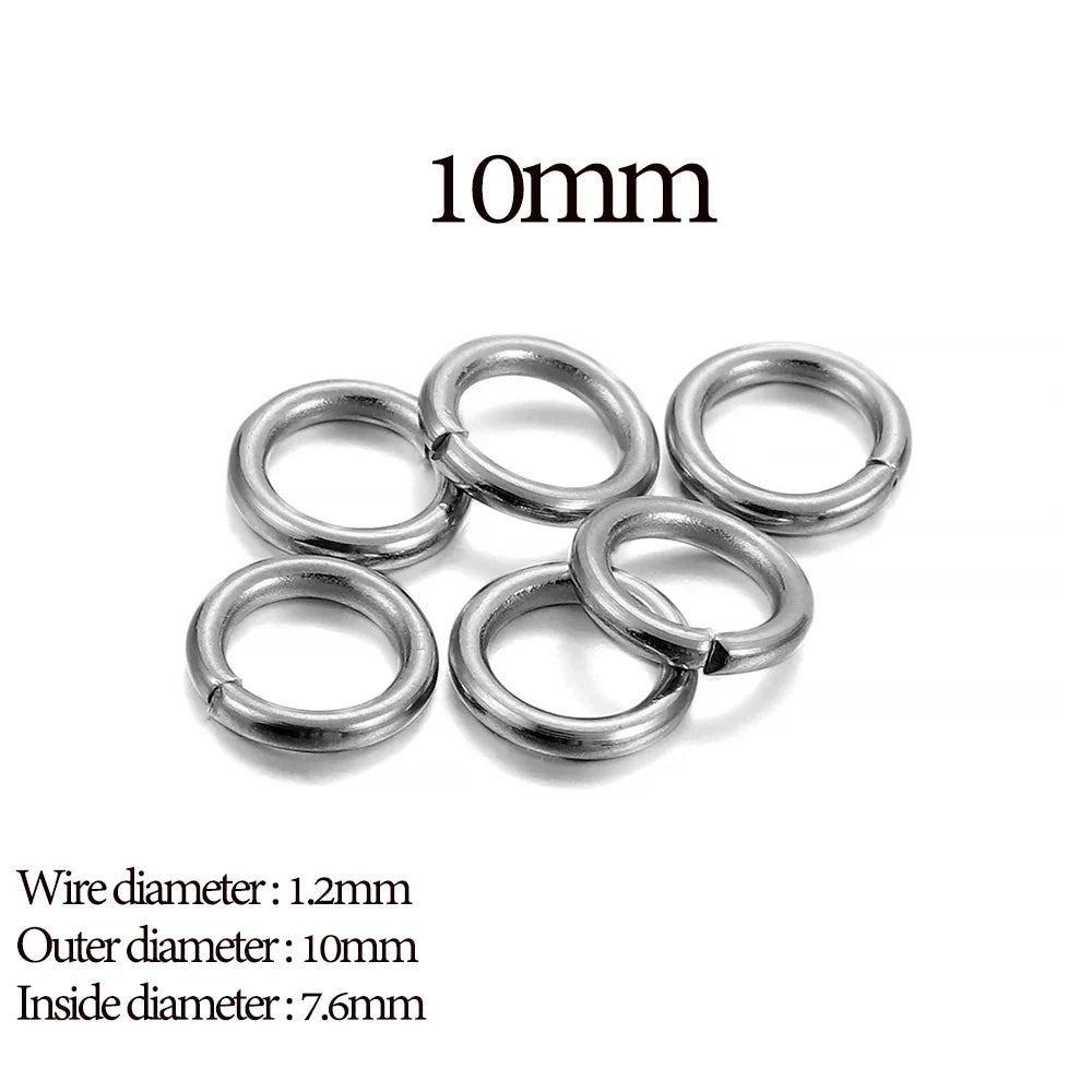 200Pcs Stainless Steel Open Jump Rings for Jewelry Making Supplies DIY Double Loops Split Rings Connectors For Jewelry Findings
