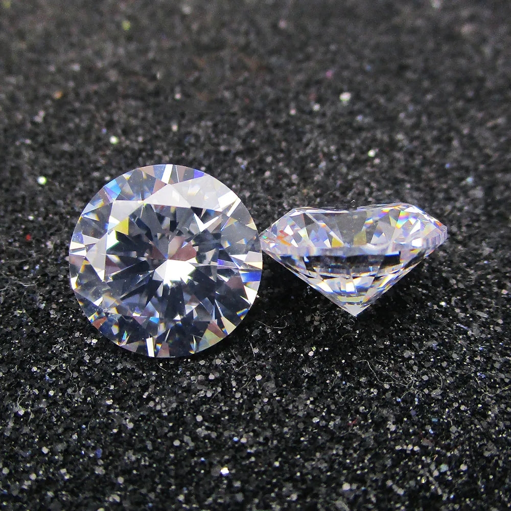 Wholesale Price 50pcs/lot 3mm 4mm 5mm (2.5~6.5mm) 5A Round Brilliant Cut Loose White Cubic Zirconia Stones CZ Gems For Jewelry