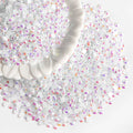 White AB Flatback Resin Jelly Rhinestones 2mm 3mm 4mm 5mm 6mm Drill Faux Gems Bead for Crafts DIY Nail Art Charms Supplies