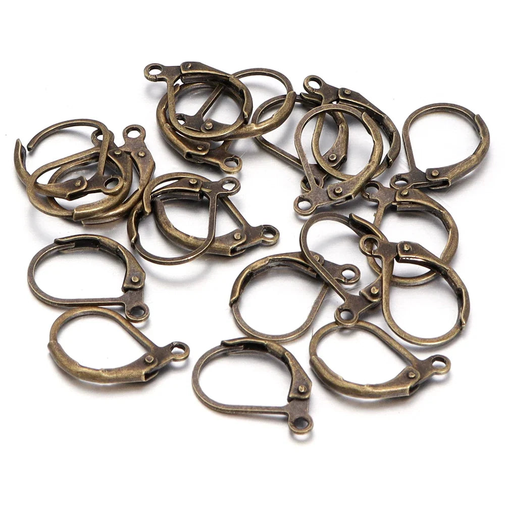 50pcs/lot Hypoallergenic Earring Hooks French Lever back Earwire Stainless Steel Earrings Clasp for Jewelry Making Findings