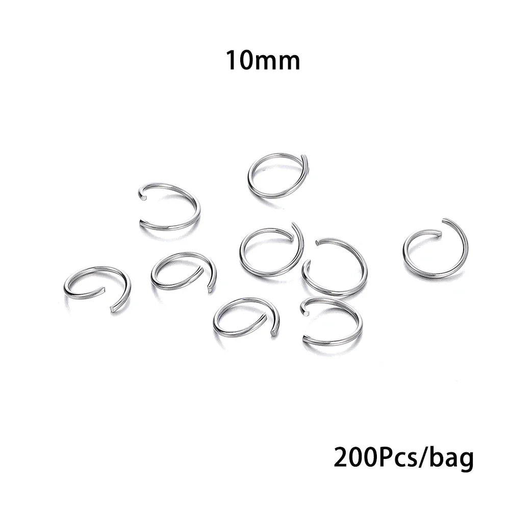 200Pcs Stainless Steel Open Jump Rings for Jewelry Making Supplies DIY Double Loops Split Rings Connectors For Jewelry Findings
