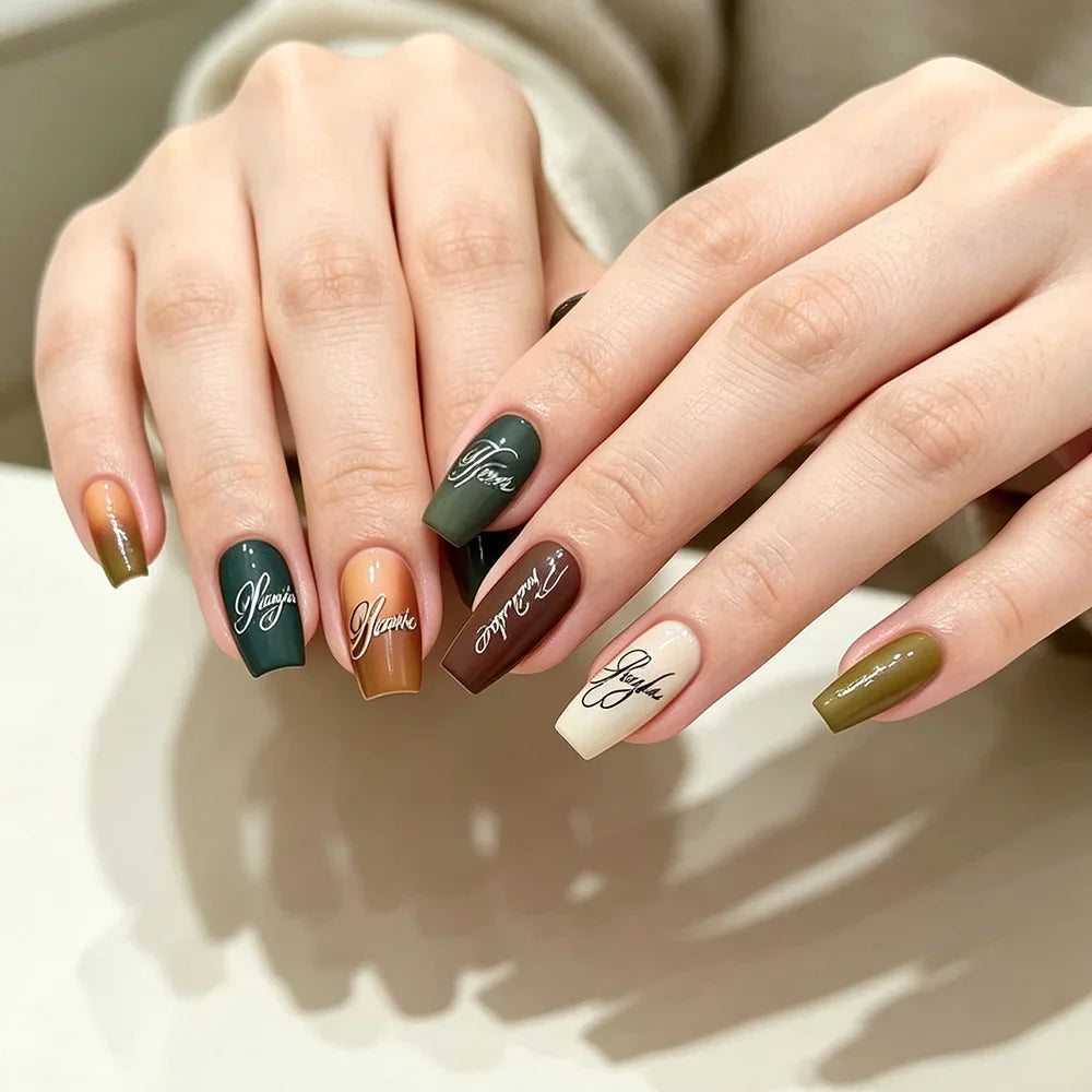 1Pc Gothic English Nail Stamping Plate Reusable Delicate Romantic Word Motif Script Nail Art Stamp Template Manicure Stencil Too