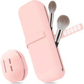 Travel Makeup Brush Holder, Silicone Cosmetic Brushes Bag, Makeup Sponge Case Portable Waterproof Makeup Tools for Women Girls