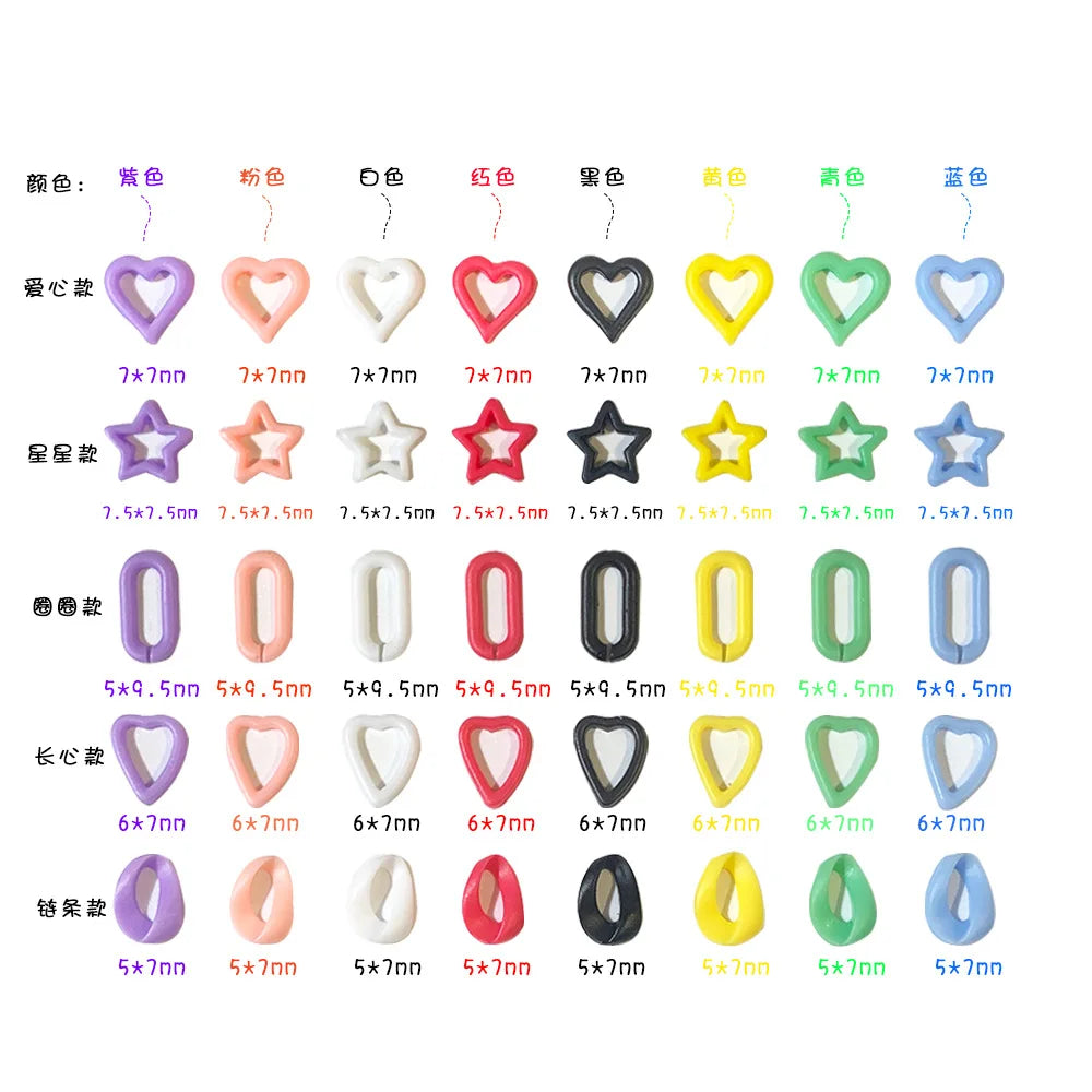 100pcs Y2K Colorful Mini Hollow Star Nail Art Charms Resin 8mm Cute Star Heart Nail Decorations 3D FlatBottom Matte Stars Nails