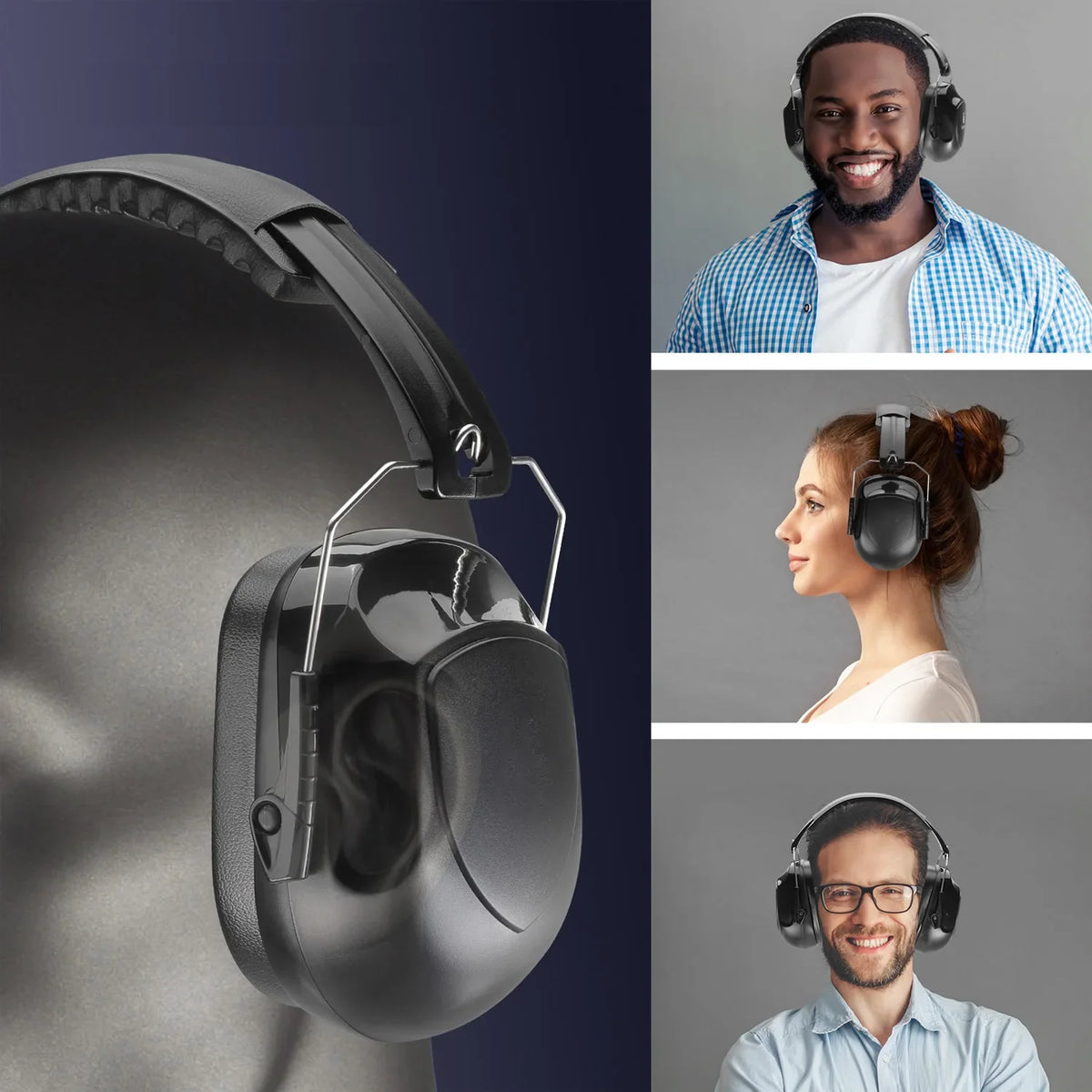 Color Adjustable Anti-Noise Head Earmuffs SNR-34dB Ear Protector Ear Muff  For Work Study Shooting Woodwork Hearing Protection