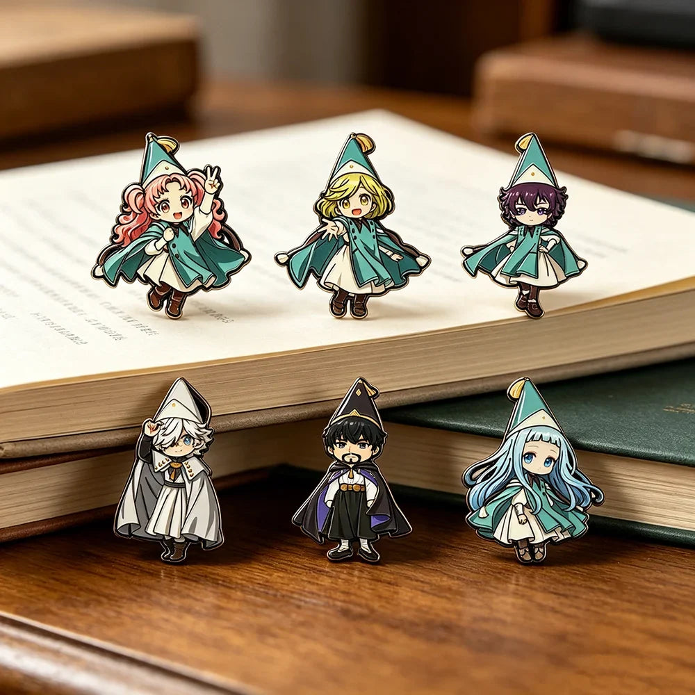 Witch Hat Atelier Enamel Pin Set - 6PCS Coco Agott Olruggio Richeh Anime Brooch Collection, Cute Chibi Badges for Backpacks