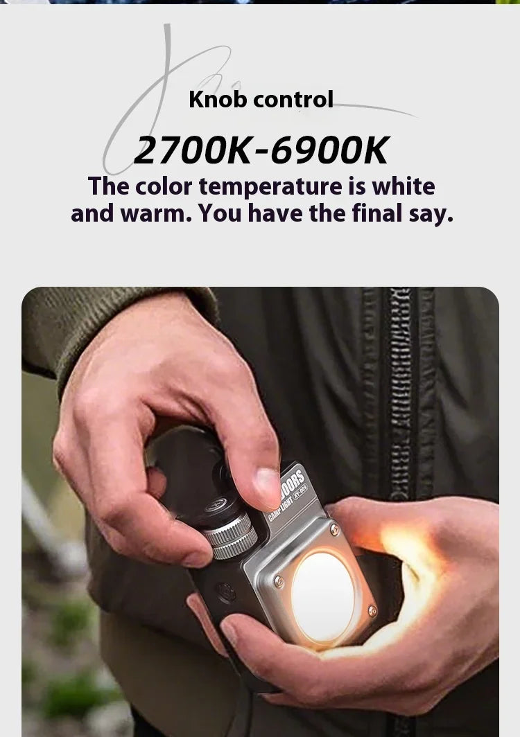 COB Camping Light with Magnetic Hook Emergency Charger, IPX4 Waterproof  Camping Lantern LED Light for Outdoor