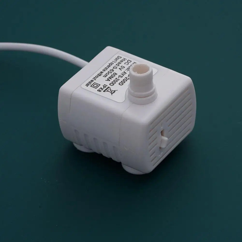 Pet Water Fountain Pump Quiet Prevent Dry Burning USB Powered DC Brushless Motor Mini Cat Water Dispenser Pump ﻿