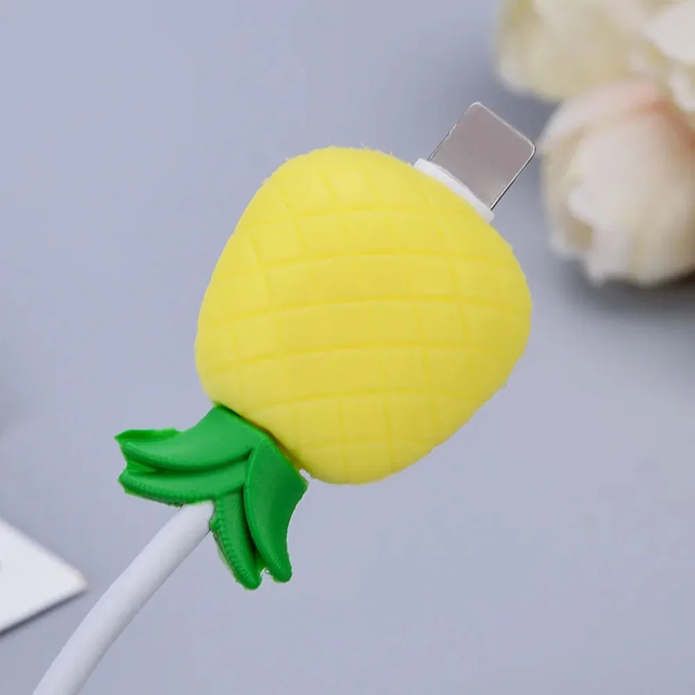 1pcs Fruit Shape Cable Protector Protective Sleeve Cute Anti-breakage Data Line Mobile Phone Charging Cable Protector For iphone