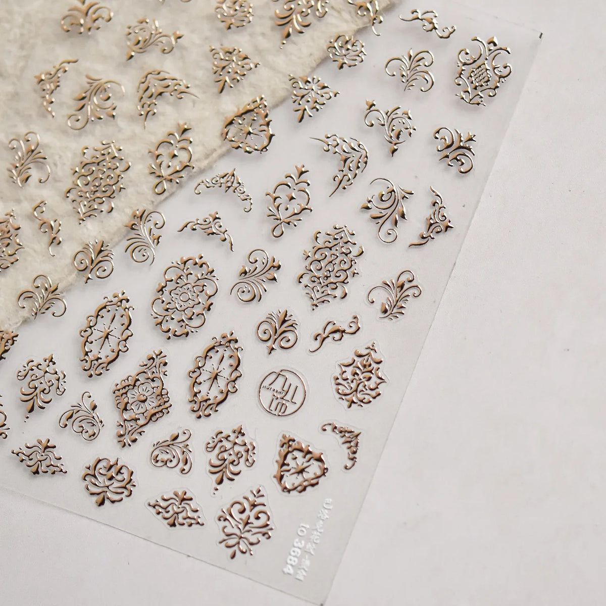 Gold-embossed Nail Stickers Luxury Retro Holy Light Faith Nails Art Stickers Gold Back Adhesive Nails Decorations Decals Parts