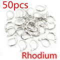 30-50pcs/lot Gold Silver French Lever Earring Hooks Wire Settings Base Hoops Earrings For DIY Jewelry Making Supplies Wholesale