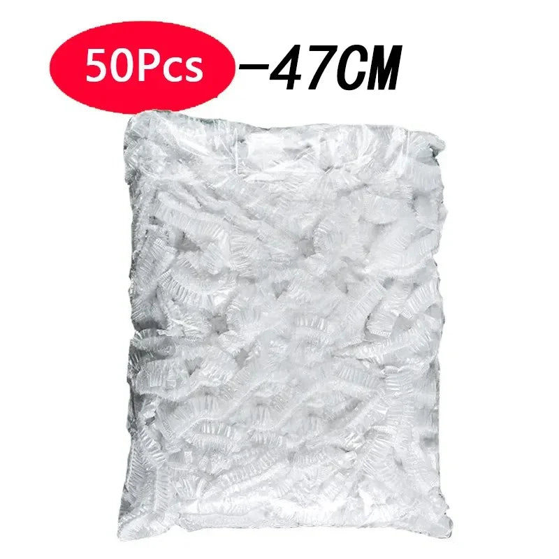 Disposable Food Cover Plastic Wrap Fruit Food Bowl Cover Bags Shower Cap Elastic Food Grade Storage Bag Kitchen Organizer ﻿
