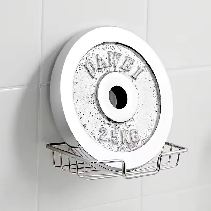 Multi-Purpose under Sink Organizer Silvery Stainless Steel Soap Dish Wall Mounted No Drill Soap Holder with Drainage 1/2/3pcs Se