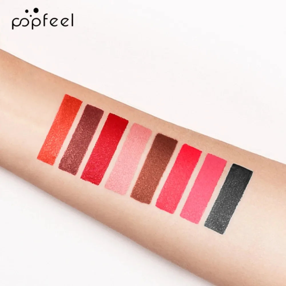 Punk Black Matte Liquid Lipstick Waterproof Long Lasting Party Lip Glaze Cosplay Velvet Nude Lip Tint Halloween Lip Makeup