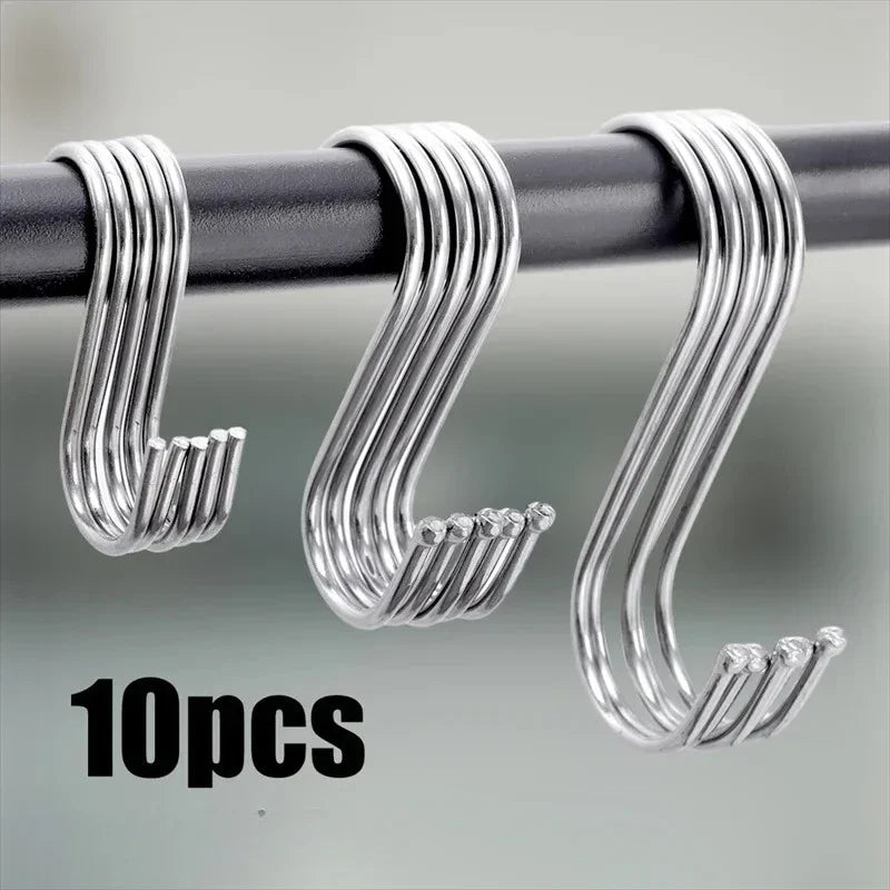 Stainless Steel Hooks Multipurpose for Clothes Bags Towels Kitchen Bathroom Home Organizing Durable Rustproof