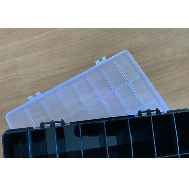 24 Compartments Plastic Storage Box Jewelry Earring Beads Screw Accessories Classification Fixed Display Storage Box Organizer
