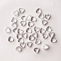 100pcs Heart Nail Art Decoration Transparent Flat Bottom Jelly Resin Peach Love Charms Ornament Nails Art Accessories 1 Bag