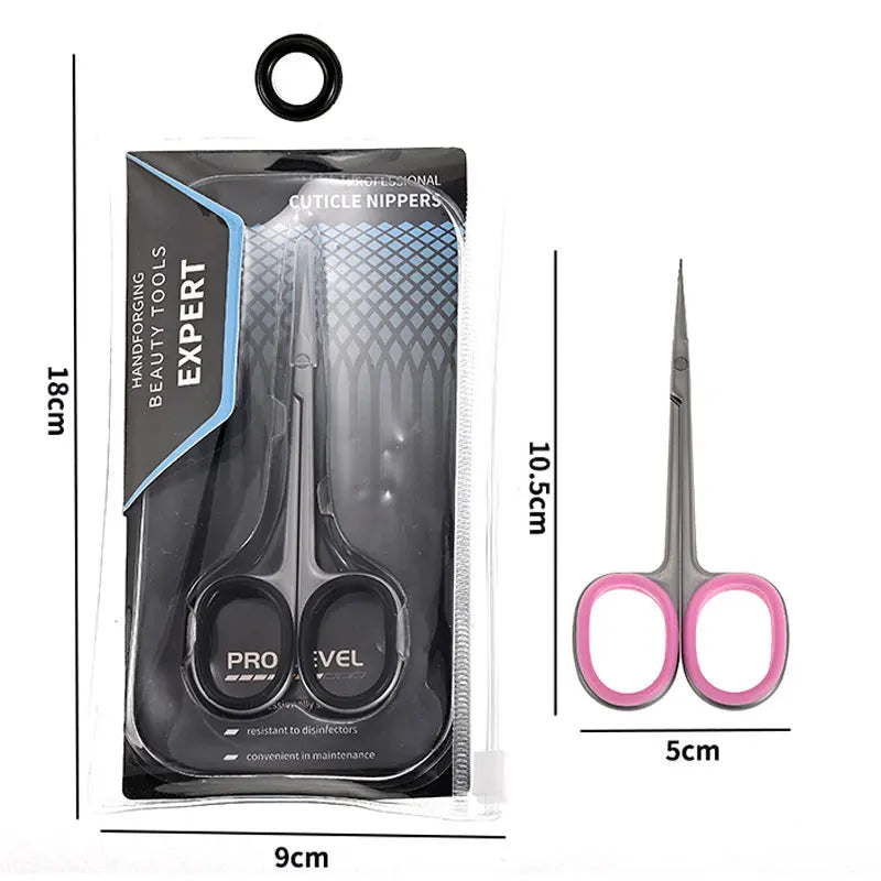 Stainless Steel Curved Tip Cuticle Scissors Dead Skin Remover Nail Art Cuticule Cutter Profession Manicure Tools Eyebrow Tools