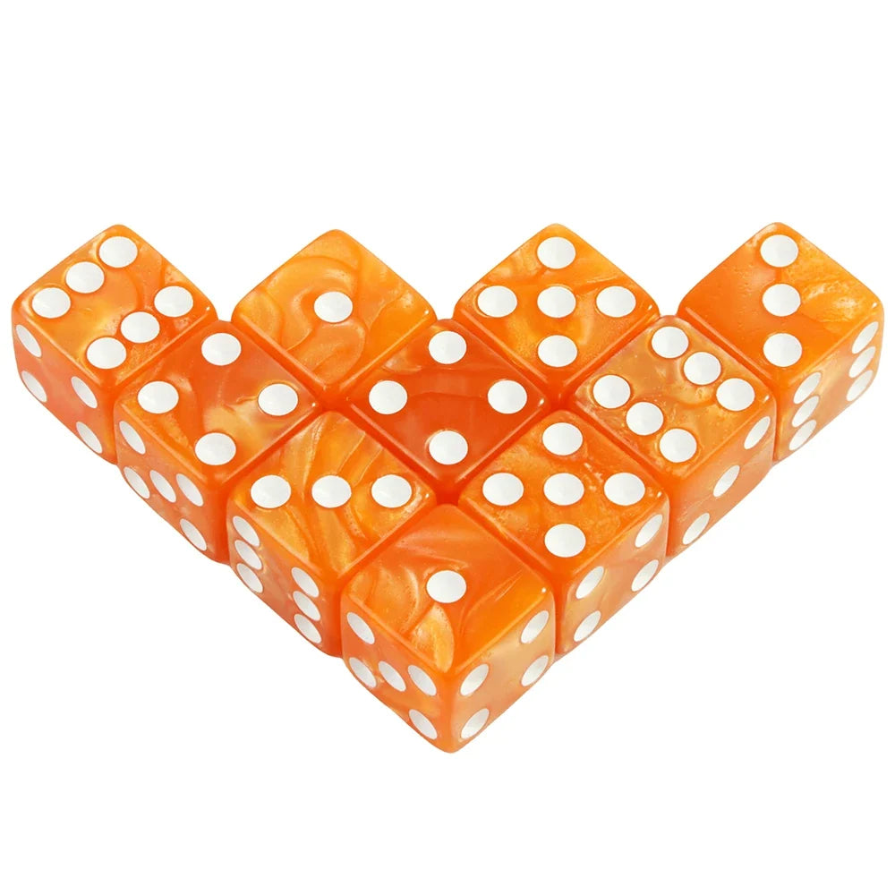 6-Sided Game Dice 16mm Marble Acrylic D6 Dice Set for DND, RPG,Table Board Game or Teaching Math