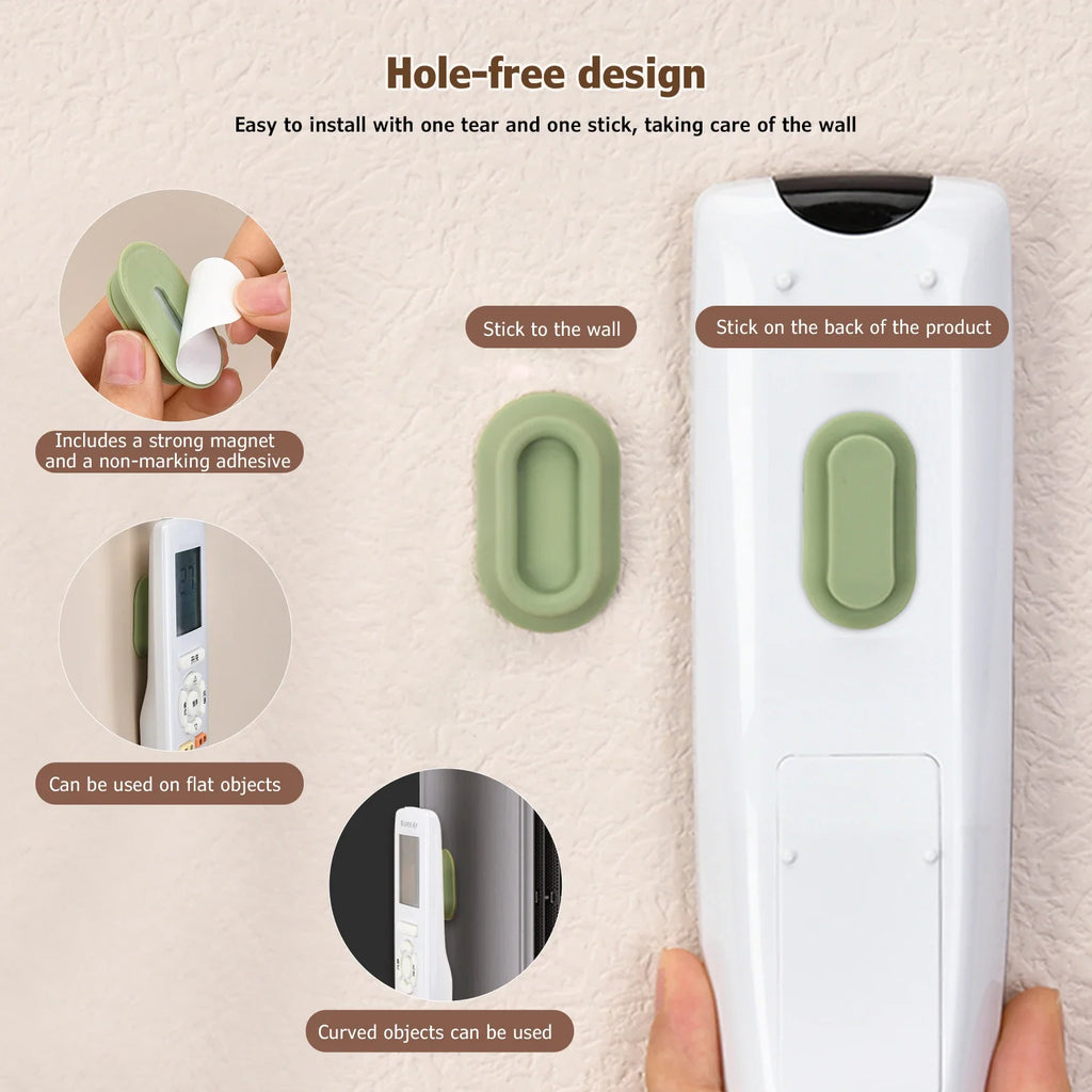 Magnetic Remote Control Bracket, Self-Adhesive Wall Mounted Storage Bracket for Remote Controls, Household Goods Storage