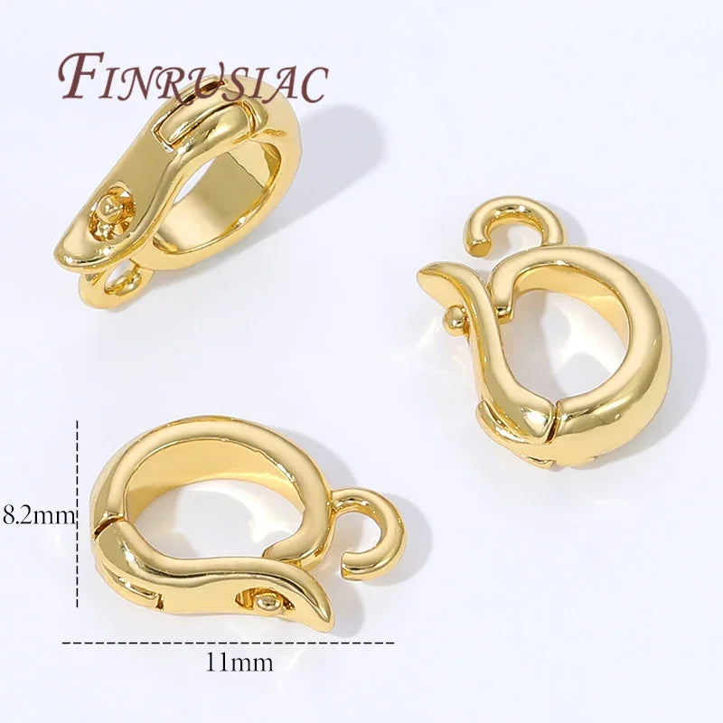 18K Gold Plated Bails For Pendants,Charms Clasps Connector For Jewelry Making Supplies,Hinged Necklace Enhancer,Jewelry Findings
