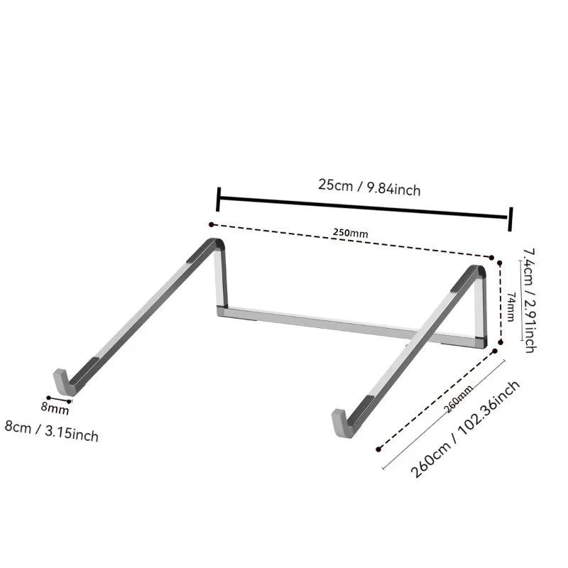 Adjustable Laptop Stand Aluminum Folding Computer Tablet Holder Notebook Tablelaptop Stand for Heat Dissipation
