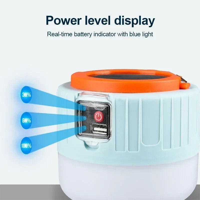 Portable Camping Light Power Bank LED Camping Lanterns With Remote Control Waterproof Outdoor Tent Light Rechargeable Flashlight