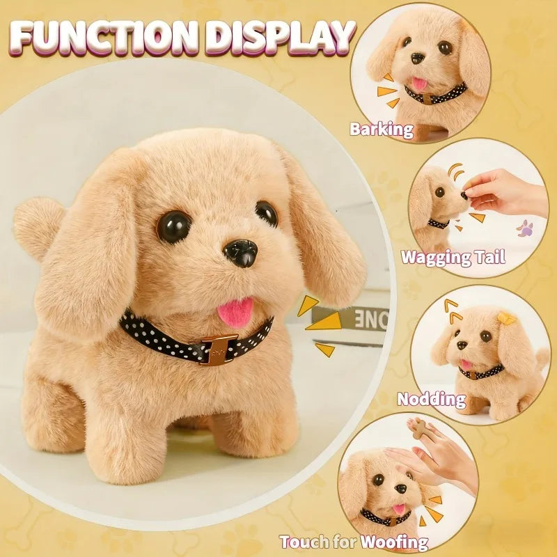 2026 Model Interactive Realistic Golden Retriever Toy Dog,Realistic Walking Barking & Tail Wagging, Electric Puppy with Sounds