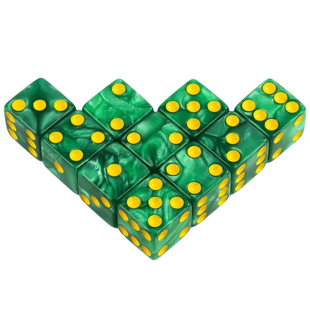 6-Sided Game Dice 16mm Marble Acrylic D6 Dice Set for DND, RPG,Table Board Game or Teaching Math