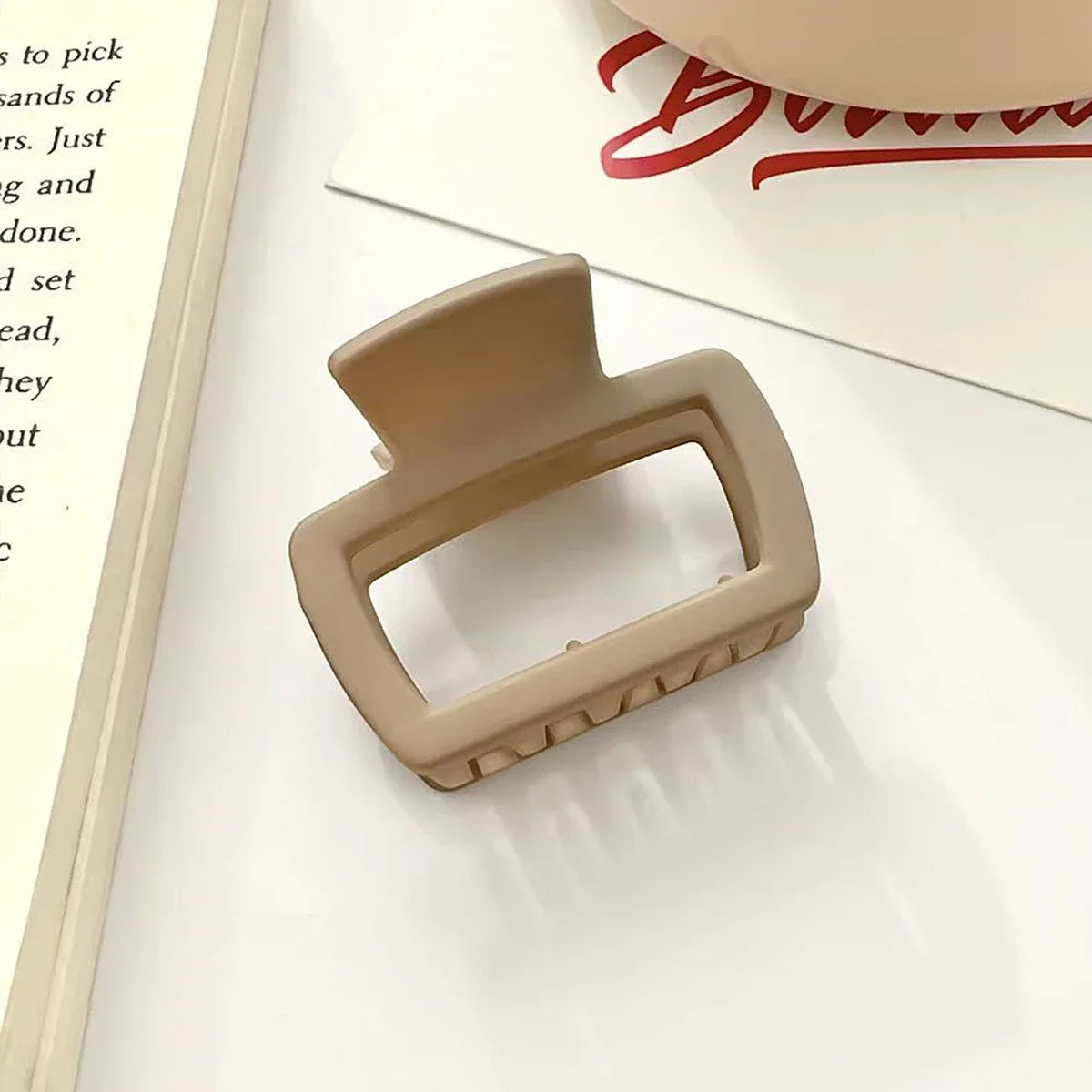 4pcs Women's Square Lightweight Hair Claw Clip Fashionable Elegant Hair Accessory Clip Suitable Hair Styling Makeup